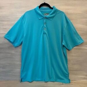 Pro Tour Cool Play Aqua Blue Men's Short Sleeve Polo Shirt Size XL GC
